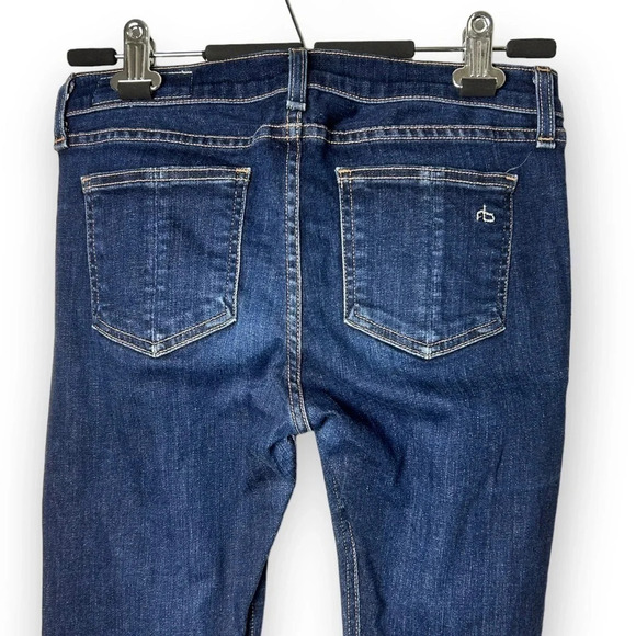 rag & bone Skinny Blue  Jeans in Heritage 27 - Picture 4 of 10